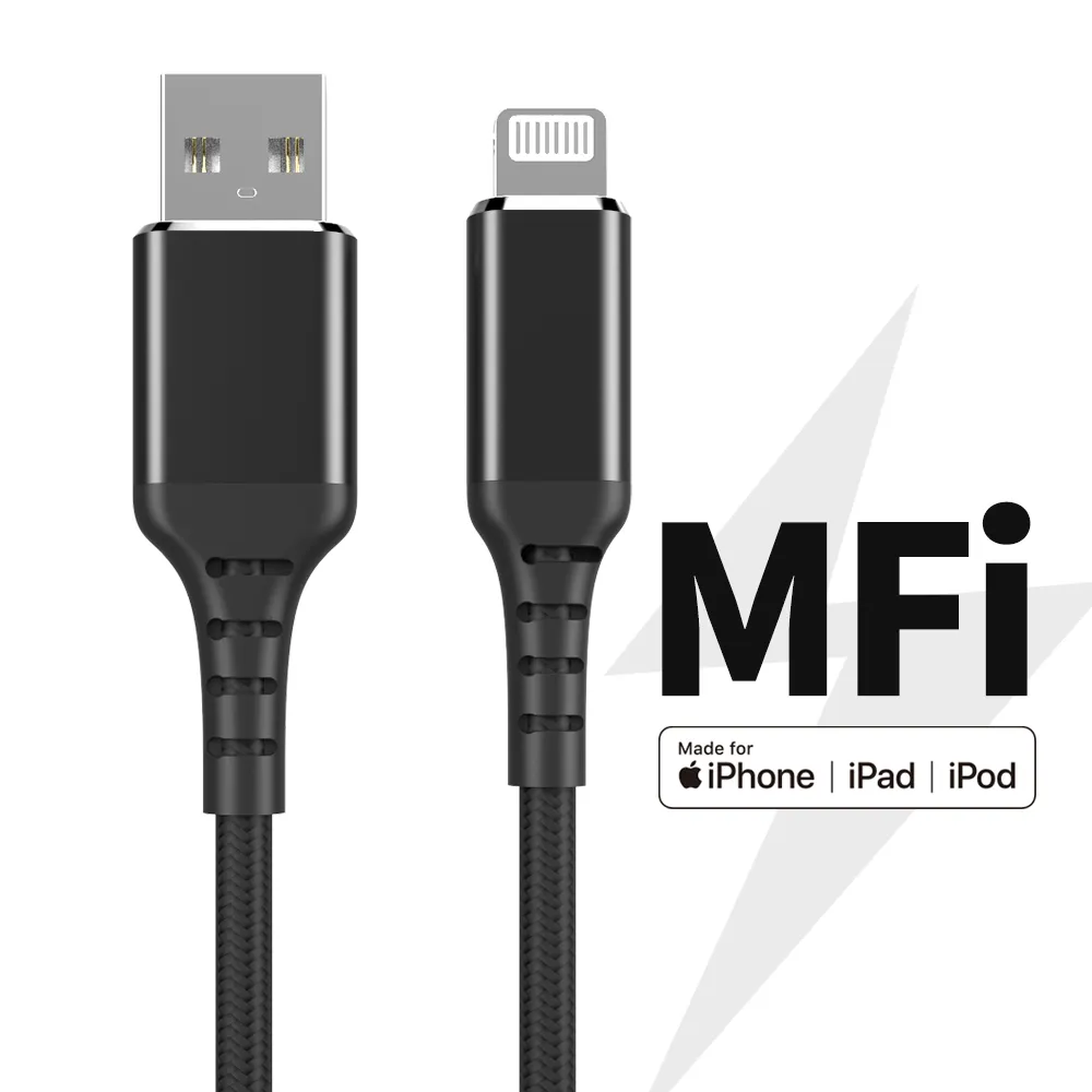 בעל אישור MFI C189 כבל USB ל-8 פינים 5V 2.4A טעינה מהירה המיועדת לאייפון/אייפד/אייפוד