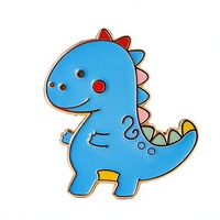 Fabricant de broches émaillées personnalisées, dinosaure de dessin animé, kawaii, mignon, anime, plaque en alliage de zinc poli, broche, décoration de vêtements