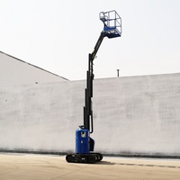 Plateforme de travail aérienne de petite taille 9,2 m 10 m, autopropulsée, télescopique verticale, nacelle élévatrice avec flèche pour travaux en hauteur