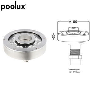 DMX kontrol 27W RGB açık su donuts çeşme nozul ışık için bahçe şelale - Product Image 5