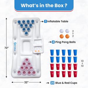 Mesa de Juego Flotante Inflable Personalizada de Fábrica al por Mayor con Portavasos Refrigeradores - Diversión Junto a la Piscina para Bebidas y <span class=keywords><strong>Juegos</strong></span> de Pelota - Product Image 3