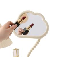 Miroir de maquillage de bureau en forme de nuage, angle réglable, avec rangement, en plastique, style Instagram, mignon, pour la maison