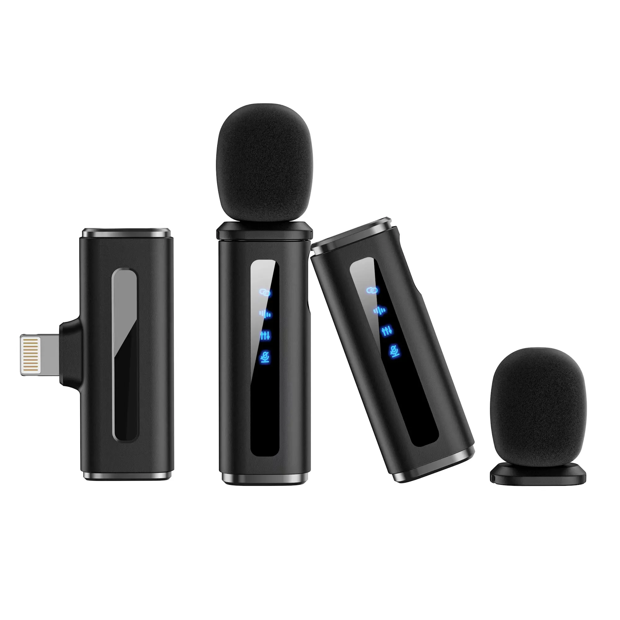 Uygun 1Drag2 yaka mikrofon cep telefonu canlı resepsiyon gürültü azaltma mini kablosuz mikrofon