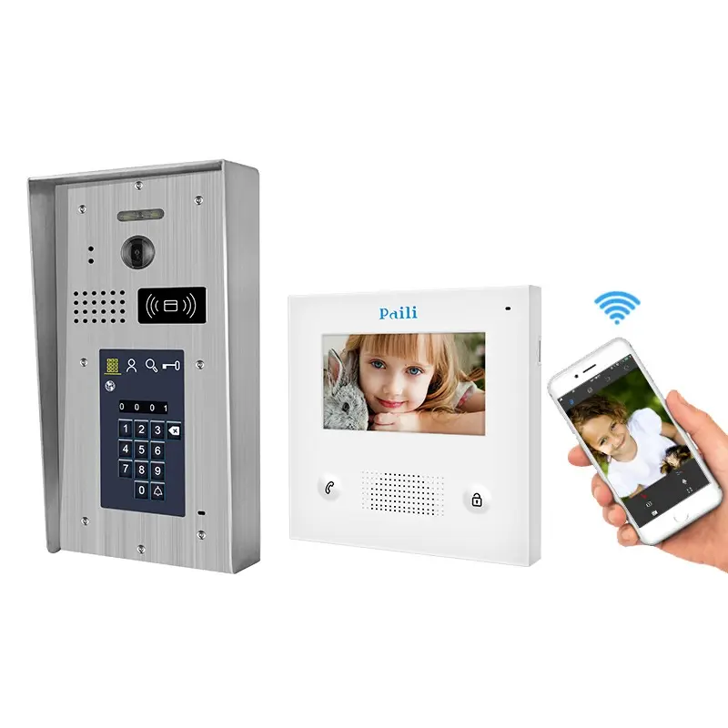 Door Peephole Interphone Video Smart Home Door Bell Video Intercom System Apartment Intercom