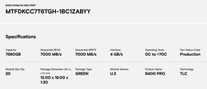 Rechenzentrum SSD-Speicher 9400 Pro Max NVMe SSD Teil U.3 Gen5 7,68TB 15,36TB 30,72TB 6,40TB 12,80TB 25,60TB KI-Server SSD - Product Image 4