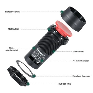 Sweideer Tích hợp công tắc nút Đầu phẳng, tự đặt lại nút chạy bộ, công tắc Nút dừng khẩn cấp, công tắc núm E3 - Product Image 4