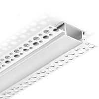 Profilé LED en aluminium pour cloison sèche 62x14mm, encastrable pour plafond et mur, pliable, à découper, pour décorations