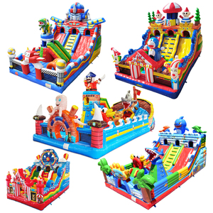 Castello Gonfiabile Commerciale Grande per Esterni, Noleggio, Set di Case Gonfiabili, Città del Divertimento Gonfiabile per Feste - Product Image 2