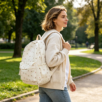Sac à dos personnalisé à imprimé floral pour adolescentes, en polyester, faible MOQ, sacs d'école pour jeunes filles