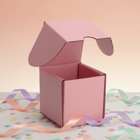 Petites boîtes d'expédition en carton ondulé rose pour l'emballage, les cadeaux, les produits et les petites entreprises
