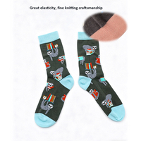 Chaussettes en coton respirant à thème paresseux et livre, style personnalisé, pour les amateurs de lecture