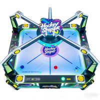 Table de hockey sur air colorée à monnayeur, en promotion, pour centre de jeux, machine de jeu d'arcade d'intérieur