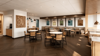 Meubles de hôtel Fairfield by Marriott : canapé, table, chaise