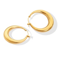 Nieuwe U-vorm Geometrische Oorbellen Vrouwen Fashion Rvs 18K Vergulde Sieraden