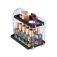 Présentoir en acrylique mobile double couche moderne, étagère de rangement en plexiglas PMMA pour les grands magasins