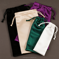 Sacs à poussière en soie de luxe personnalisés, sacs cadeaux de qualité avec cordon de serrage pour cosmétiques, bijoux, lingerie, sacs à main, pochette en satin pour cheveux