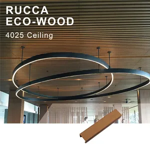 Rucca legno composito wpc soffitto boards, buon prezzo pannello del soffitto del pvc per la decorazione d'interni 40*25mm made in China