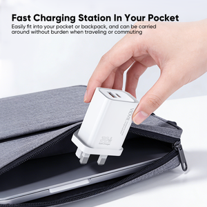 <span class=keywords><strong>Cargador</strong></span> Rápido VIDVIE Family Design con Enchufe UK, Doble Puerto Tipo-C y USB-A, PPS PD3.0 GaN, 30W, Supercarga para Teléfonos Samsung - Product Image 6