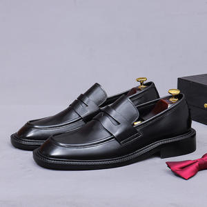 Nouvelles chaussures décontractées pour hommes en cuir rouge et bleu, de luxe, de marque, sur mesure, chaussures décontractées de bureau - Product Image 2