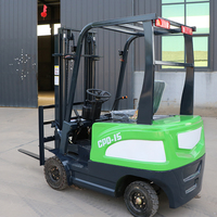 Chariot élévateur électrique multifonctionnel compact à trois roues, capacité 1,5 tonne
