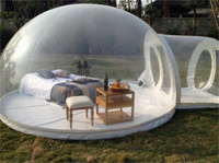 Dôme gonflable commercial d'extérieur transparent pour enfants, garantie 1 an, matériau TPU 0,4 mm, certifié CE