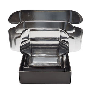 Boîte postale noire argentée avec logo personnalisé en gros pour les cadeaux d'<span class=keywords><strong>abonnement</strong></span> <span class=keywords><strong>mensuel</strong></span> Boîtes postales avec logo Emballage Boîte d'expédition - Product Image 2