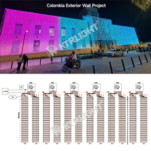 Bán buôn ngoài trời giáng sinh LED Pixel ánh sáng Rèm hiển thị IP68 đánh giá ứng dụng điều khiển DC 12V RGB 25m/50m/100M vật liệu nhựa - Product Image 3