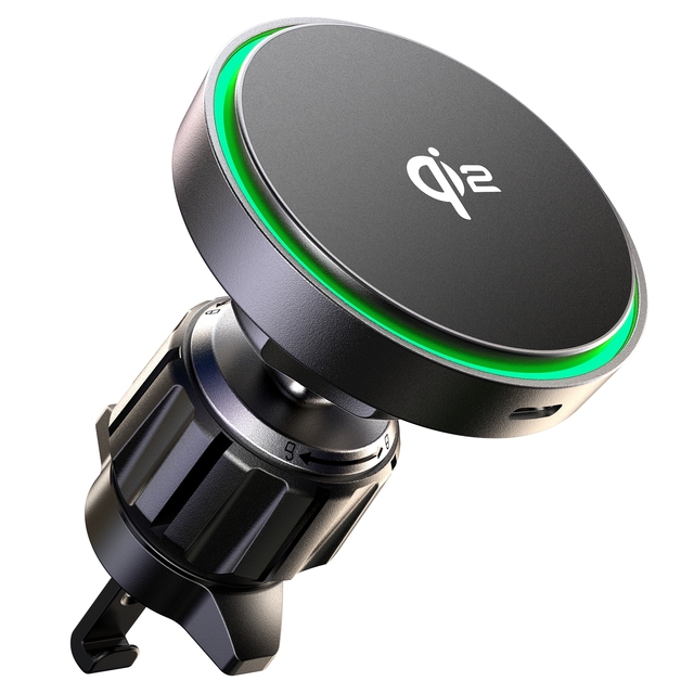 Qi2 Fast Charger 15W Magnetic Wireless Safe Charger With Phone Holder  Wireless Qi2 Car Charger