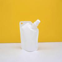 Plastique clair blanc debout liquide à boire emballage biseauté bec pochette bec pochette pour boisson jus lait café