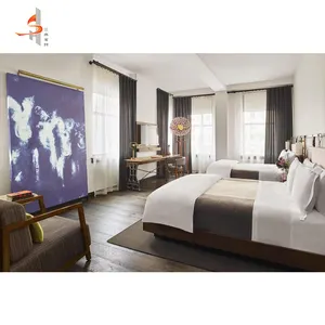 Custom Made Hotel Guest Room Furniture Supplier Standard Suite New Design Wholesale Hotel Bedroom Furniture set