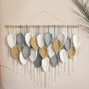 Du prix du fabricant Décor <span class=keywords><strong>scandinave</strong></span> Macramé Feuille Tenture murale Décor pour la <span class=keywords><strong>décoration</strong></span> de salon à la maison - Product Image 4