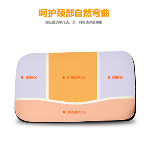 <b>Memory</b> <b>Foam</b> Pillow 68x39x11cm Rectangle Neck Support For General Adults And Seniors White Solid - Product Image 4