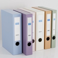 AFFISURE-cajas de plástico PP A4 para almacenamiento de archivos, con tapa, de 35, 55 y 75mm de altura, color azul