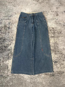 Jeans Personalizzati per <span class=keywords><strong>Uomo</strong></span> <span class=keywords><strong>con</strong></span> Ricami e Stampe, Vestibilità Ampia, Denim Blu, Stile Street, <span class=keywords><strong>Pantaloni</strong></span> Lavati - Product Image 4