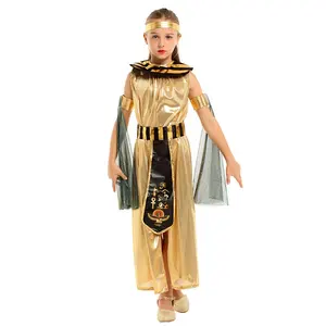 儿童女孩埃及公主服装尼罗河女王角色扮演派对礼服