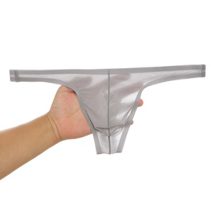 Slip <span class=keywords><strong>string</strong></span> sans couture pour <span class=keywords><strong>homme</strong></span>, style <span class=keywords><strong>japonais</strong></span>, semi-transparent, respirant, taille basse, avec découpe U-convexe et fesses apparentes - Product Image 1