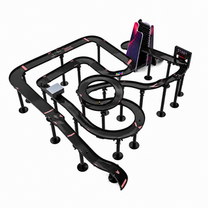 Circuit de jeu de course de billes en marbre personnalisé OEM avec élévateur de billes automatique, aire de jeux interactive modulaire multi-niveaux, ensemble complet - Product Image 5