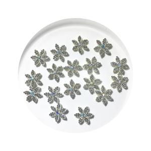 100 pcs/<span class=keywords><strong>Lot</strong></span> en vrac <span class=keywords><strong>pas</strong></span> <span class=keywords><strong>cher</strong></span> 2cm rose cristal fleur perle eau diamant tissu autocollant personnalisation dos plats bricolage perles - Product Image 3