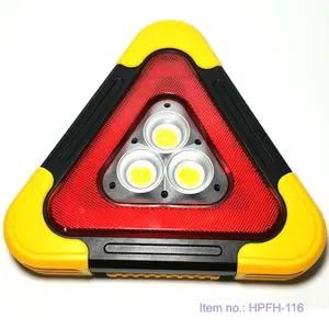 Solar warning triangle for Car with flashing light / working light