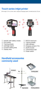 Impresora de chorro de mano de fábrica Impresión de chorro de <span class=keywords><strong>datos</strong></span> variables en tiempo real Aplicación de tinta de tela de pantalla táctil antifalsificación - Product Image 5