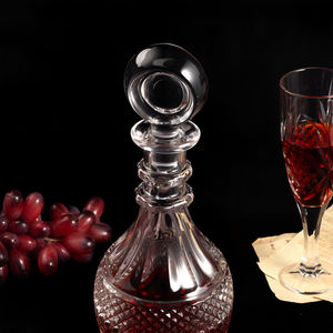 <span class=keywords><strong>Carafe</strong></span> à vin bohème antique avec bouchon en verre, fabrication mécanique, capacité 780 ml, marque NOVARE - Product Image 4
