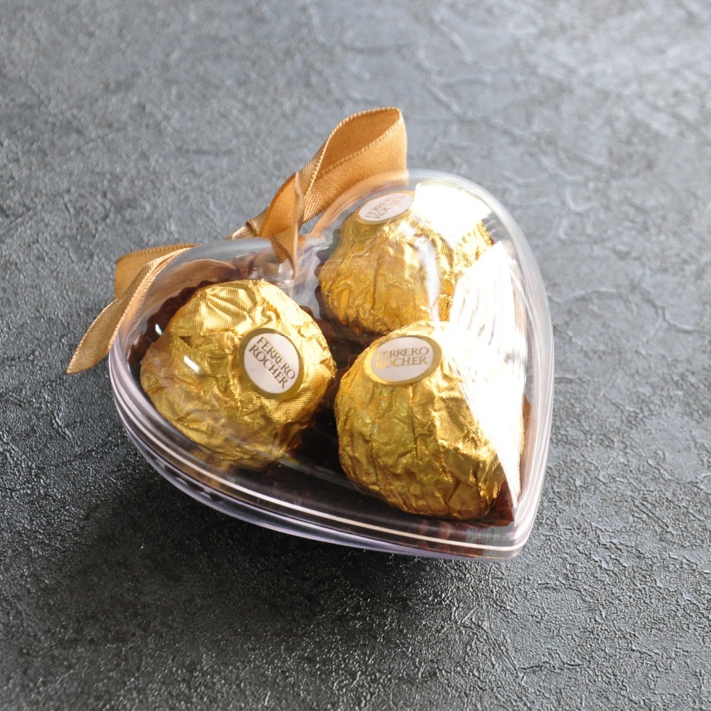 Fête de noël 63*65*37mm Mini D'emballage De Chocolat En Forme de Coeur Boîte À Bonbons
