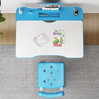 Mobilier scolaire personnalisé direct d'usine ensemble de chaises de table d'étude de dessin pour enfants rose bleu chaise d'étudiant à usage domestique bureau