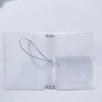 Protège-cahier de voyage A6 personnalisé en vinyle transparent, rechargeable, avec élastiques et poche latérale pour journalisation