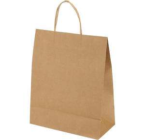 Sac en papier kraft imprimé sur mesure avec poignées, pliable, grand volume, pour les courses, emballage écologique - Product Image 6