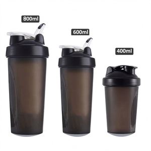 Custom Logo Plastic Shaker Bottle <b>Gym</b> Sport <b>Protein</b> 400ml 600 800 Shake Cup Water BPA Free - Product Image 4