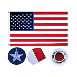 Personnaliser l'impression du drapeau national, tout logo, tissu Oxford 600d, drapeau américain brodé, drapeau national américain - Product Image 1