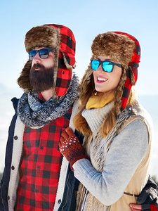 Chapeau de trappeur en fausse <span class=keywords><strong>fourrure</strong></span> avec logo personnalisé Chapeaux d'hiver pour femmes et hommes - Product Image 4