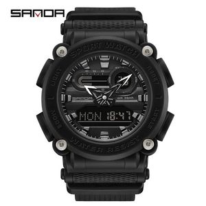 Reloj Deportivo Cronógrafo Sanda 3139 para Hombre, Correa de Silicona TPU, Relojes Digitales Resistentes al Agua 5 ATM, Relojes de Pulsera para Hombre - Product Image 3
