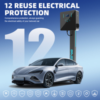 GDON 44kW Kommerzielle EV-Ladestation mit zwei Anschlüssen 2 x 22kW Steckdose Stufe 2 Wand halterung 3-Phasen-Ladegerät für Elektroautos ohne Kabel